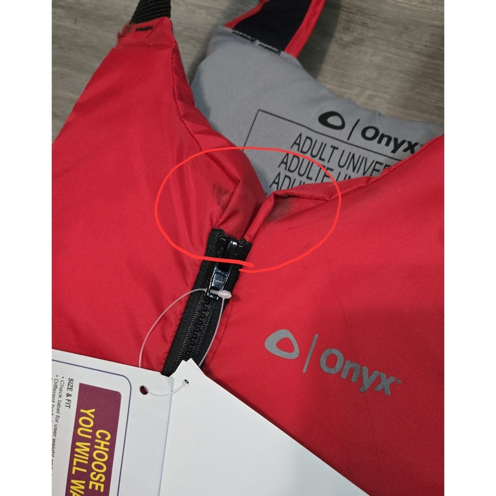 Onyx Universal Paddle Life Jacket / Vest PFD, Adult M/L, RED(121900-100-004-17) - Picture 8 of 12